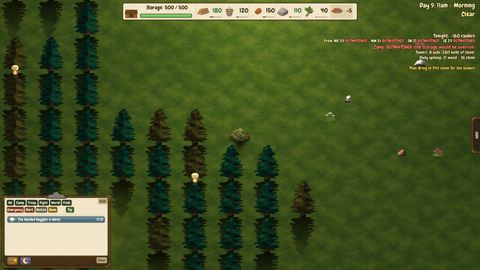 A camp on the Forest map.