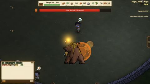 The Honey Bandit, an alpha bear, at the edge of the camp with its attack marked on the ground.